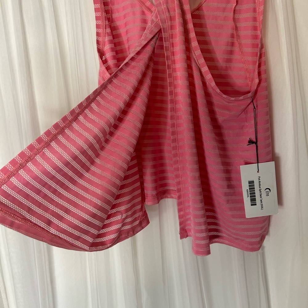 ZYIA NWT Pink Striped Women's Tank Top - Picture 3 of 5
